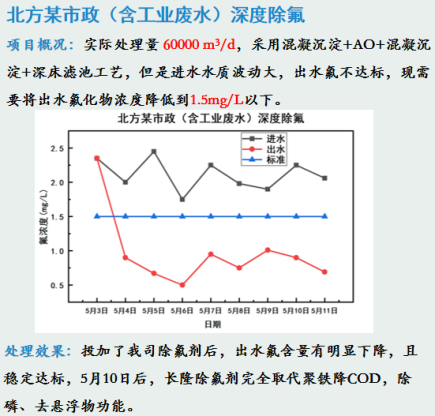 市政污水深度除氟案例3